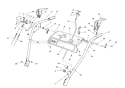 Handle Assembly Diagram and Parts List for 38570 0000001-0999999 - 1990 Toro Snow Blower