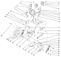 Traction Drive Assembly Diagram and Parts List for 38570 3900001-3999999 - 1993 Toro Snow Blower