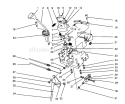 Traction Linkage Assembly Diagram and Parts List for 38570 5900001-5999999 - 1995 Toro Snow Blower