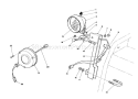 Light Kit Diagram and Parts List for 38574 0000001-0999999 - 1990 Toro Snow Blower
