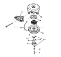 Rewind Starter Diagram and Parts List for 38574 0000001-0999999 - 1990 Toro Snow Blower