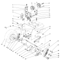 Traction Drive Assembly Diagram and Parts List for 38574 0000001-0999999 - 1990 Toro Snow Blower