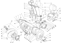 Housing & Chute Assembly Diagram and Parts List for 38574 0000001-0999999 - 1990 Toro Snow Blower