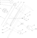 Handle Chute Control Assembly Diagram and Parts List for 38578 310000001-310999999 - 2010 Toro Snow Blower