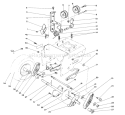 Traction Drive Assembly Diagram and Parts List for 38566 0000001-0999999 - 1990 Toro Snow Blower