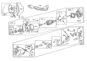 Electric Starter Diagram and Parts List for 38566 1000001-1999999 - 1991 Toro Snow Blower