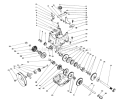 Transmission Assembly Diagram and Parts List for 38580 2000001-2999999 - 1992 Toro Snow Blower