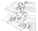 Traction Drive Assembly Diagram and Parts List for 38566 3900001-3999999 - 1993 Toro Snow Blower