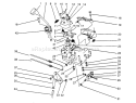 Traction Linkage Assembly Diagram and Parts List for 38566 3900001-3999999 - 1993 Toro Snow Blower