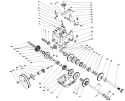 Transmission Diagram and Parts List for 38565 8000001-8999999 - 1988 Toro Snow Blower