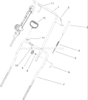 Handle Assembly Diagram and Parts List for 38583 290000001-290999999 - 2009 Toro Snow Blower