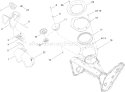 Chute Control Assembly Diagram and Parts List for 38588 311000001-311999999 - 2011 Toro Snow Blower