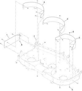 Recycler Assembly Diagram and Parts List for 144-0388  Toro Lawn Tractor