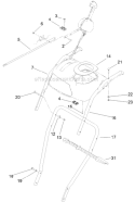 Handle Diagram and Parts List for 38614 312011920-312999999 - 2012 Toro Snow Blower