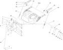 Handle and Control Assembly Diagram and Parts List for 38622 280000001-280999999 - 2008 Toro Snow Blower