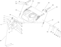 Handle and Control Assembly Diagram and Parts List for 38629 280000001-280999999 - 2008 Toro Snow Blower
