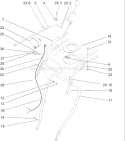 Headlamp, Handle and Control Assembly Diagram and Parts List for 38632 240000001-240999999 - 2004 Toro Snow Blower
