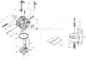 Carburetor Assembly Diagram and Parts List for 38632 240000001-240999999 - 2004 Toro Snow Blower