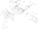 Handle Assembly Diagram and Parts List for 38639C 290000001-290999999 - 2009 Toro Snow Blower