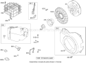 Muffler, Blower Housing and Flywheel Assembly Diagram and Parts List for 38629C 290000001-290999999 - 2009 Toro Snow Blower