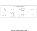 Carburetor Overhaul Kit Diagram and Parts List for 38629C 290000001-290999999 - 2009 Toro Snow Blower