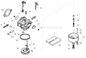 Carburetor Diagram and Parts List for 38640 290000001-290999999 - 2009 Toro Snow Blower