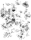 Engine Diagram and Parts List for 38640 290000001-290999999 - 2009 Toro Snow Blower