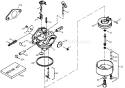 Carburetor Diagram and Parts List for 38640 270000001-270999999 - 2007 Toro Snow Blower