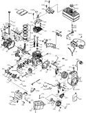 Engine Diagram and Parts List for 38641 270000001-270999999 - 2007 Toro Snow Blower