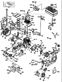 Engine Diagram and Parts List for 38642 240000001-240999999 - 2004 Toro Snow Blower