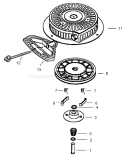 Rewind Starter Diagram and Parts List for 38087 240000001-240999999 - 2004 Toro Snow Blower