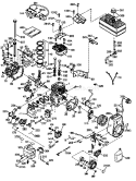 Engine Diagram and Parts List for 38645 240000001-240999999 - 2004 Toro Snow Blower