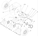 Wheel Clutch Assembly Diagram and Parts List for 38640 250010001-250999999 - 2005 Toro Snow Blower