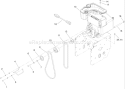 Engine and Belt Assembly Diagram and Parts List for 38650 280000001-280999999 - 2008 Toro Snow Blower