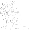 Lower Handle and Headlamp Assembly Diagram and Parts List for 38644 310000001-310999999 - 2010 Toro Snow Blower