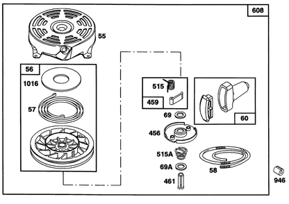 Engine Briggs & Stratton Model 122702-3171-01 Diagram and Parts List for 16403 1000001 - 1999999 Toro Lawn Mower