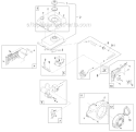 Fuel Tank and Recoil Engine Diagram and Parts List for 38661 312000001-312999999 - 2012 Toro Snow Blower