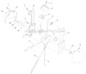 Lever Chute Control Diagram and Parts List for 38663 312000001-312999999 - 2012 Toro Snow Blower
