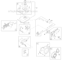 Fuel Tank and Recoil Engine Diagram and Parts List for 38663 312000001-312999999 - 2012 Toro Snow Blower