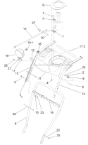 Lower Handle and Headlamp Diagram and Parts List for 38664 313000001-313999999 - 2013 Toro Snow Blower