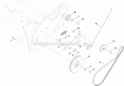 Part Location Diagram of 121-6624 Toro Pulley