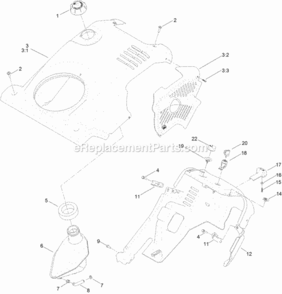 Part Location Diagram of 109-0660 Toro HOSE-FUEL