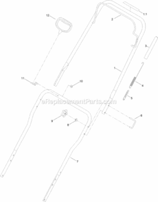 Part Location Diagram of 127-5956-03 Toro Handle-Lower