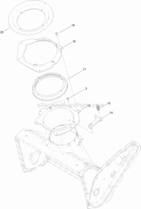 Chute_Control_Assembly Diagram and Parts List for 38741 315000001 - 315999999 Toro Snow Blower