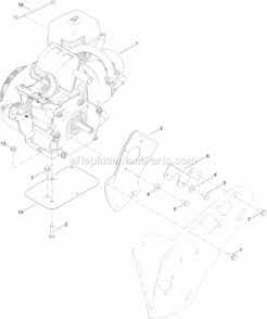 Engine_Assembly Diagram and Parts List for 38743 315000001 - 315999999 Toro Snow Blower
