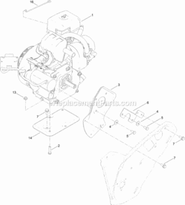 Engine_Assembly Diagram and Parts List for 38744 315000001 - 315999999 Toro Snow Blower