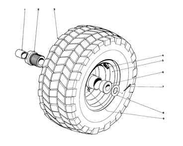Wheel Assembly Diagram and Parts List for 31260 200001 - 299999 Toro Snow Blower