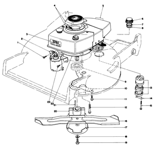 Engine Assembly Diagram and Parts List for 20715 1000001 - 1999999 Toro Lawn Mower