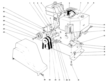 Engine Assembly Diagram and Parts List for 38065 8000001 - 8999999 Toro Snow Blower