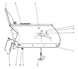 V-Plow Model No. 30750 (Optional) Diagram and Parts List for 30760 00000001 - 09999999 Toro Lawn Tractor